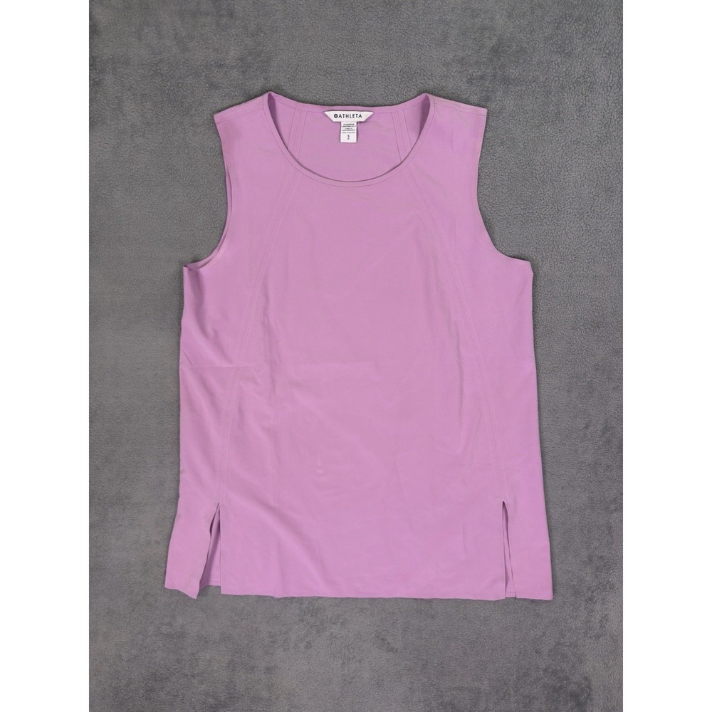 Athleta Tank Top Shirt Womens Small Pink Mauve Zephyr Refined Lightweight